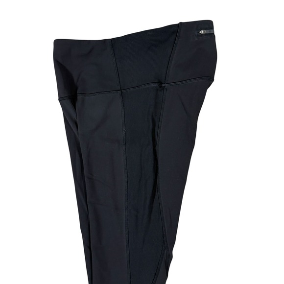 Lululemon Women's Run Inspire Crop II‎ Leggings Black Size 6 Zip Ankle Gym - Picture 7 of 10